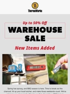 New Items Added to Spring Warehouse Sale!