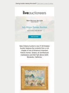 New Orleans Auction Galleries | July Major Estates Auction