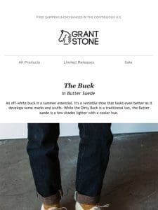 New Release – The Buck in Butter Suede