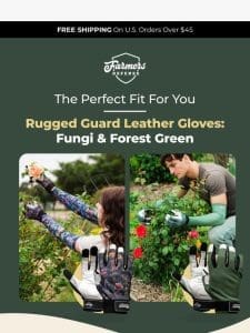 New Rugged Guard Gloves: Fungi & Forest Green