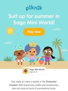 New summer styles in Sago Mini World