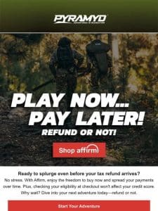 No Tax Refund? Affirm Instead.