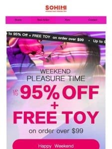 No joke–Up to 95% + Free toys!