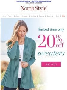 NorthStyle’s Sweater & Shrug Collection ~ Save 20% ~ We Love the Season!