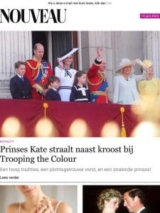 Nouveau | Prinses Kate straalt naast kroost bij Trooping the Colour