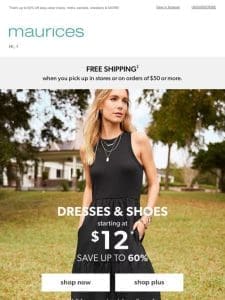 ? Now $12 & up ? spring dresses & shoes!