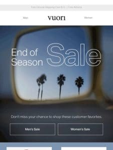Now Live: End of Season Sale