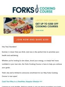 Now enrolling for May cooking course