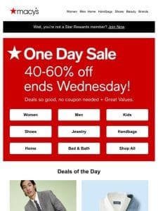 Now on Tuesday! So many Deals of the Day at 40-60% off!