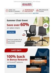 Now over 60% off select chairs! BIG comfort. BIG savings!