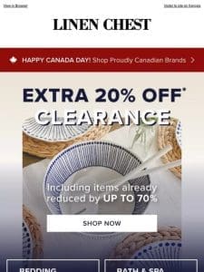 O Canada  Extra 20% Off Clearance Deals