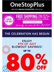 OMG! {FREE Shipping} + Up to 80% OFF DEALS!
