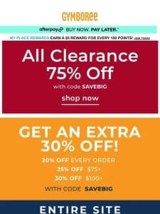 ON SALE: up to 75% off Clearance + 50% off EASTER!