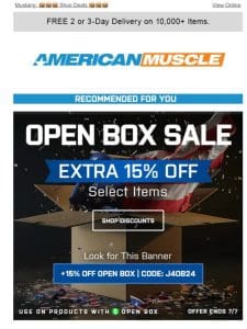 OPEN BOX SALE!