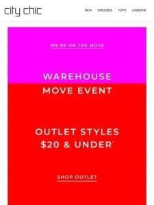 On NOW: Outlet Styles $20 & Under*