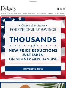 Online & In Stores — Fourth of July Savings