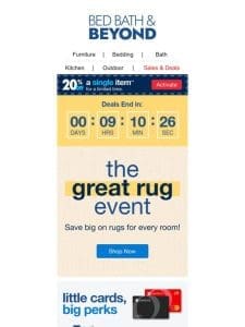 Only a Few Hours Left for up to 70% Off Rugs  ‍♀️
