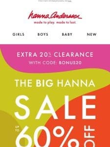 Oops! Let’s Try Again: EXTRA 20% Off Clearance Starts Now