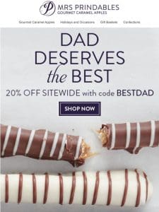 Order by 2pm CT today for 20% Off & Father’s Day delivery!