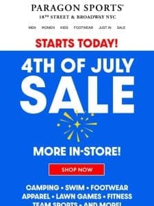 Our 4th of July Sale Starts Now!