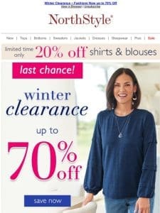 Our Annual Winter Clearance Event ~ Save up to 70% ~ Shop Early…Don’t Miss Out!