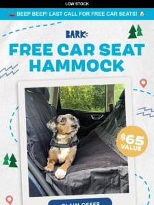?? Our FREE car seats are going fast…