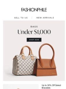 Our Favorite (Under $1，000) Bags!