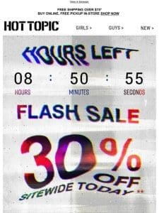 Our Flash Sale ends tonight! ?? Shop & save now