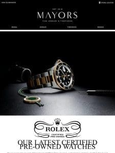 Our Latest Rolex Certified Pre-Owned Watches