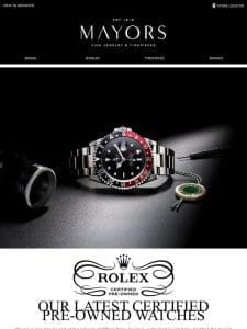 Our Latest Rolex Certified Pre-Owned Watches