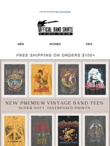 Our New Vintage Band Tee Collection