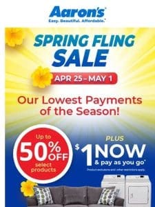 ? Our Spring Fling Sale starts NOW ?