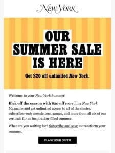 Our Summer Sale starts now!