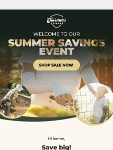 Our Summer Savings Event Starts NOW!