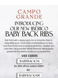 Our delicious Baby Back Ribs are back in stock! ?