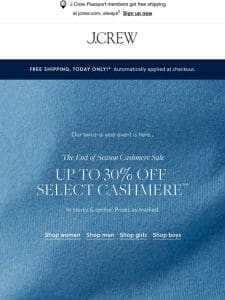 Our never-on-sale cashmere is…on sale