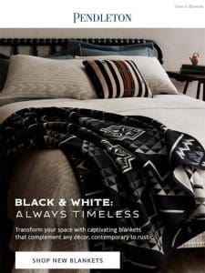 Our newest black & white blanket