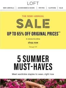 Our summer must-haves are up to 50% off!