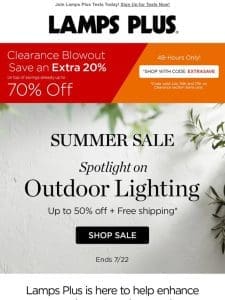 Outdoor Lighting on Sale! Up to 50% Off