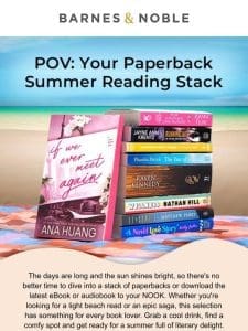 POV: Your Paperback Summer Reading TBR Stack