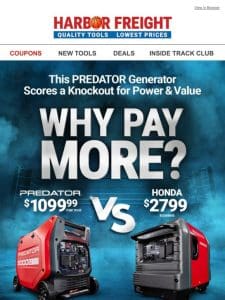 PREDATOR Generators – Get More Power and Even More Value