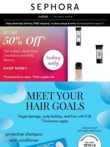 PSA: Get 50% off? on select must-have beauty