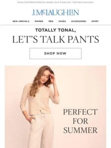 Pants To Live In Now Through Fall
