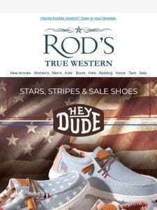 Patriotic Hey Dudes on Sale!