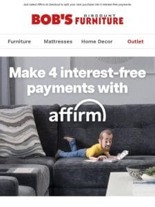 Pay over time， interest-free