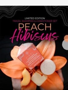 Peach Hibiscus Travel Set