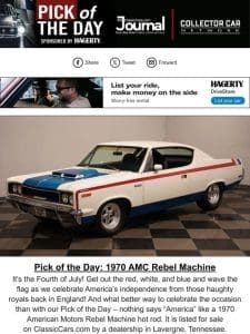 Pick of the Day: 1970 AMC Rebel Machine