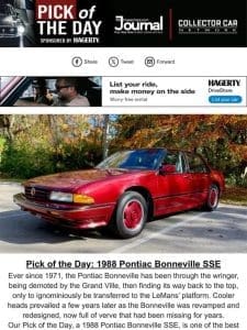 Pick of the Day: 1988 Pontiac Bonneville SSE