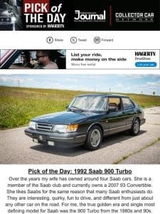 Pick of the Day: 1992 Saab 900 Turbo