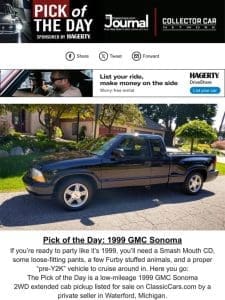 Pick of the Day: 1999 GMC Sonoma